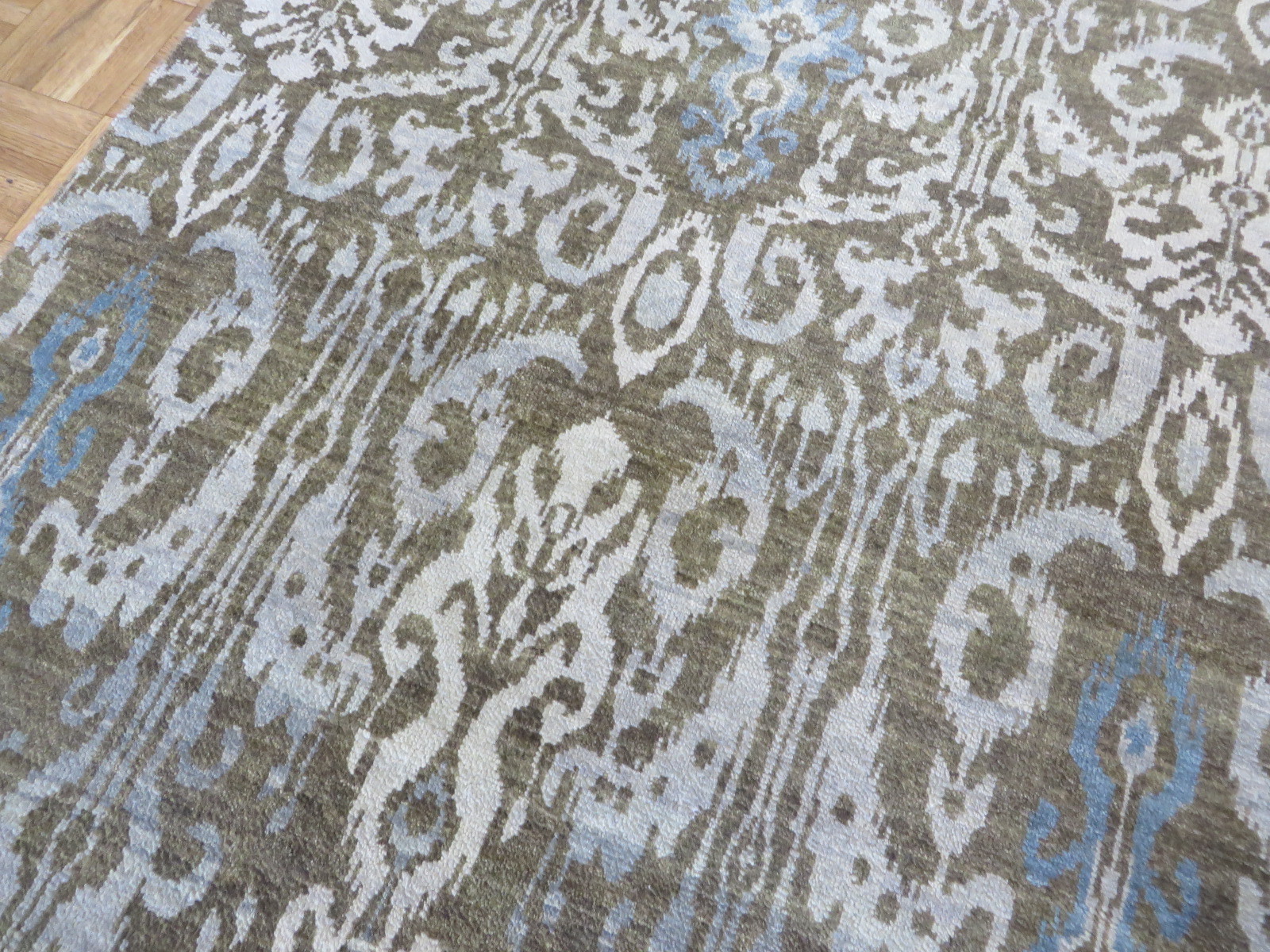 6 X 9’3 Hand Knotted Chocolate Brown Ikat Peshawar Oriental Rug G5213