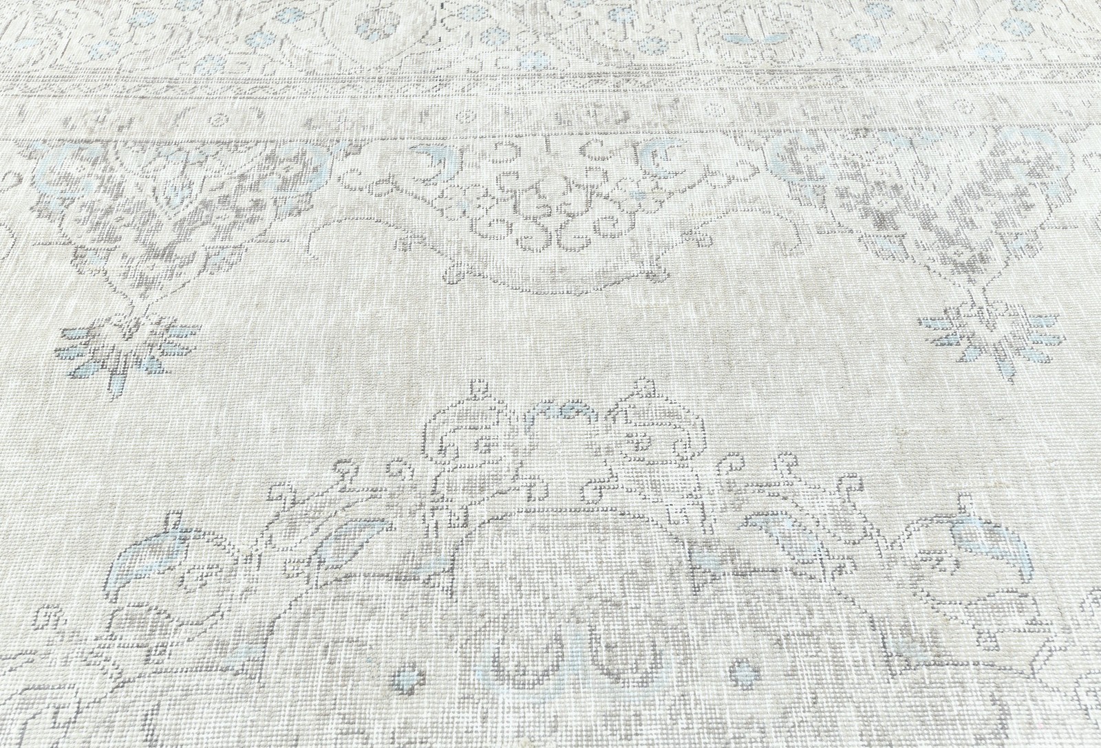 Distressed Floral Rug Antique Farmhouse Decor Oriental Carpet 8’9X11’4 ft