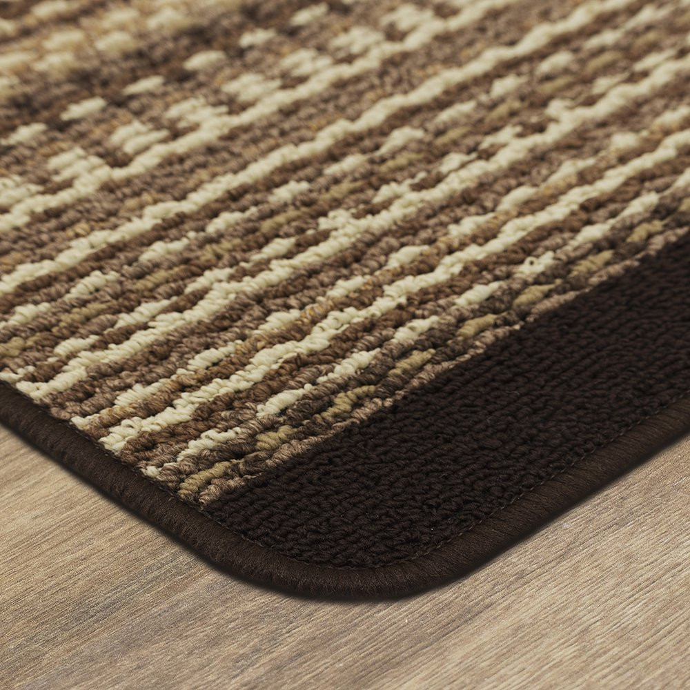 Striped Non Slip Area Rug Runner Stain Wear & Tear Resistant Carpet 1’5.4″X2’6″