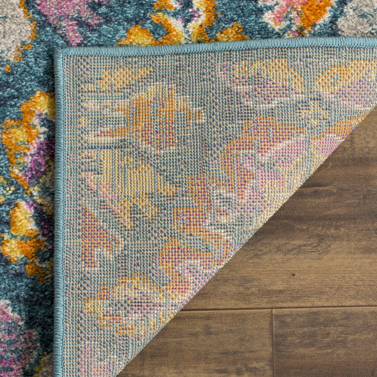SAFAVIEH Madison Collection MAD144A Blue / Orange Rug
