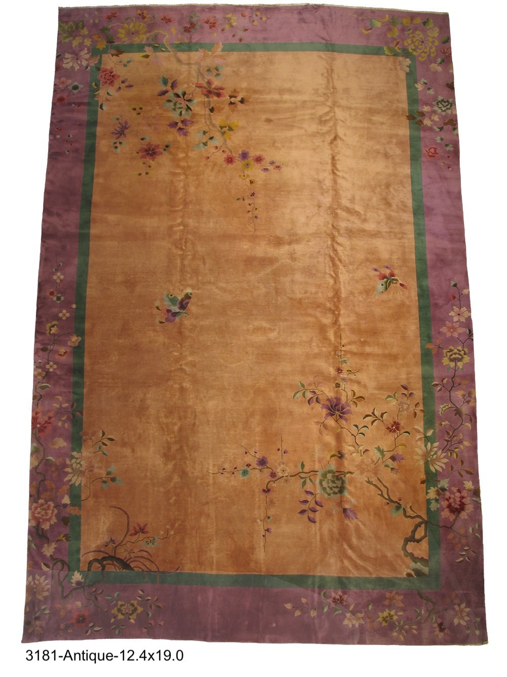 Antique Chinese Art Deco Rug 12.4′ x 19′
