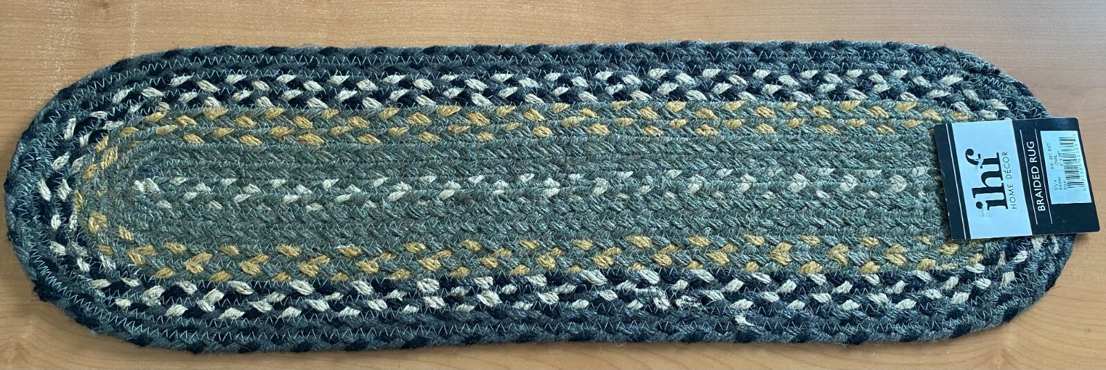 Braided Rug Oval Stair Tread Fabric Jute Material by IHF Home Decor – 8″ x 28″