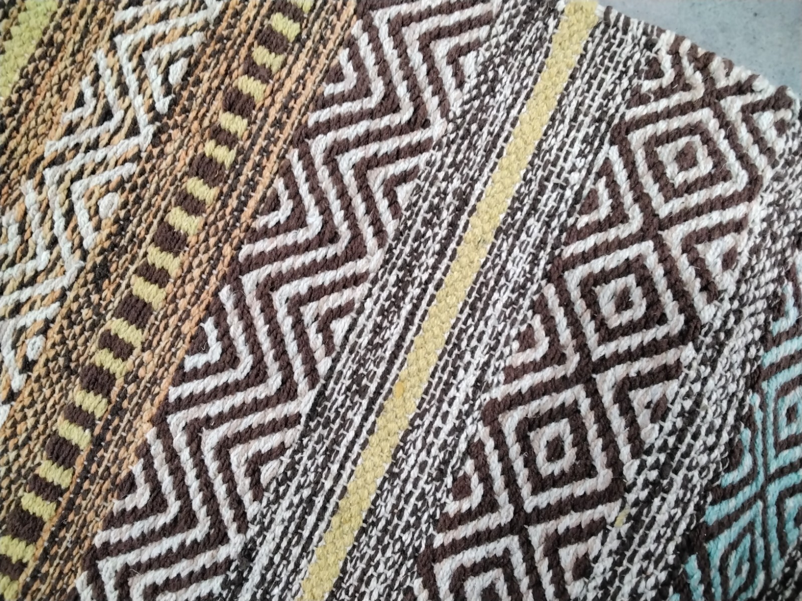 TURQUOISE / BROWN 8′ X 10′ Back Stain Rug, Reduced Price 1172755842 MTK901E-8