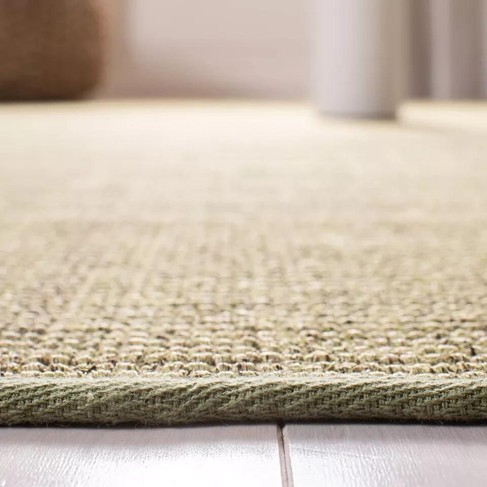 MARTHA STEWART x SAFAVIEH 3′ x 5′ Green MSR9501Y Farmhouse Sisal & Jute Accen…