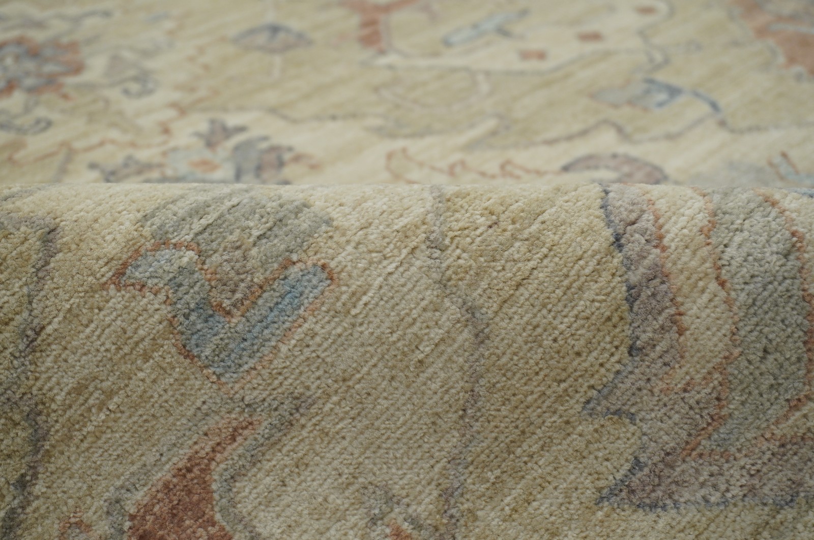 8×10 ft Tan Beige Vintage Afghan Hand Knotted Wool Oriental Rug