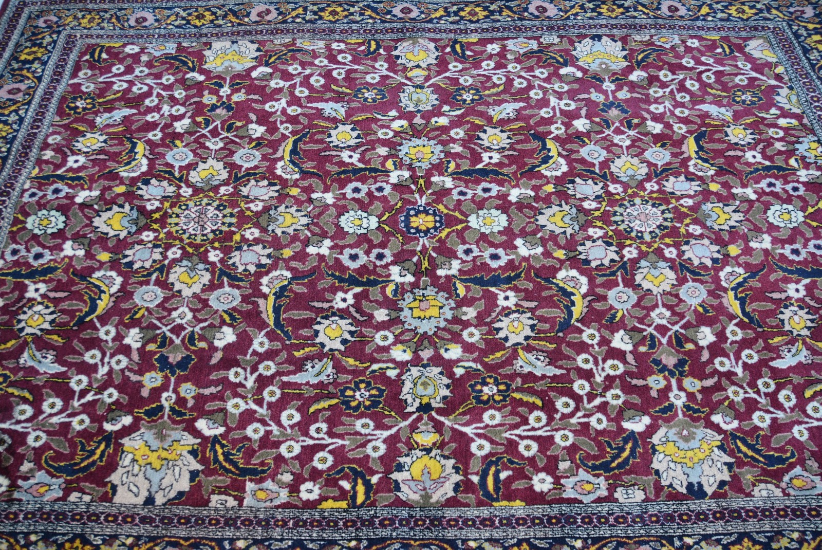 Rug, 6,3×9,3 ft Turkish Rug, Red Oriental Rug Wool
