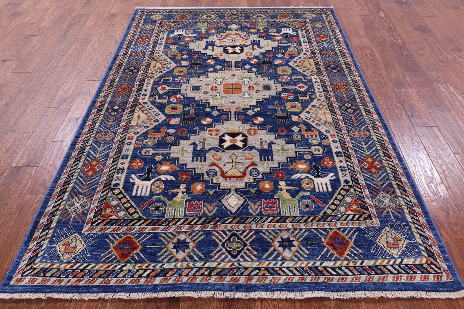 5′ 5″ X 8′ 0″ Super Heriz Serapi Handmade Wool Rug – Q22071