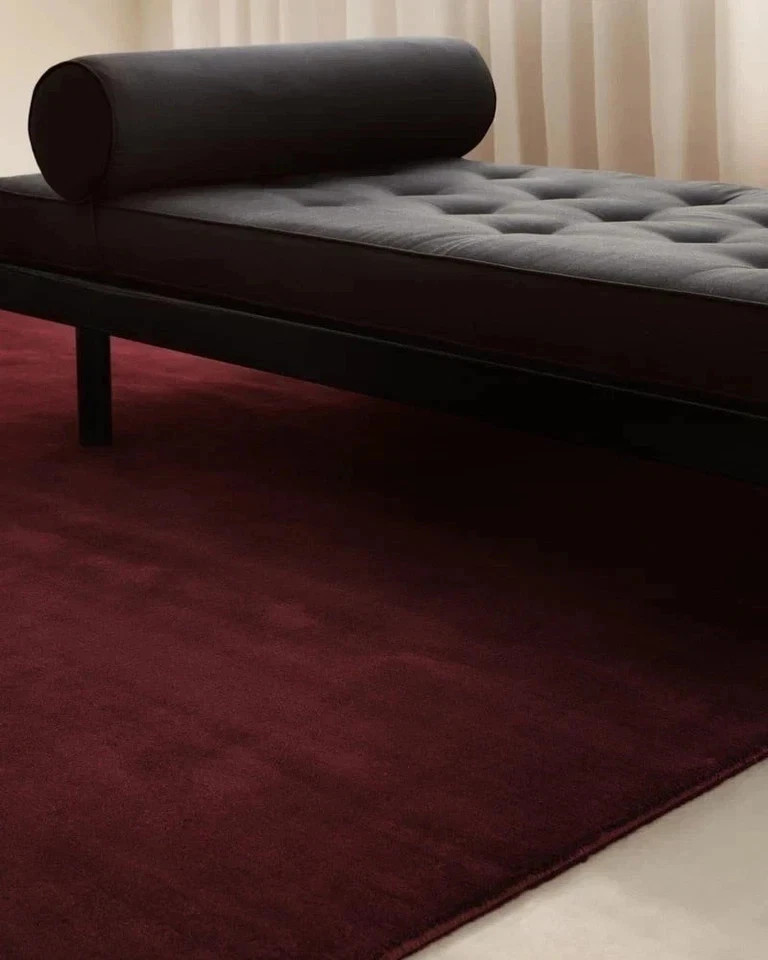 Hand-Tufted Wool Rug 9x12ft- Nordic Knots Grand Deep Wine Rug Handmade Area Rugs