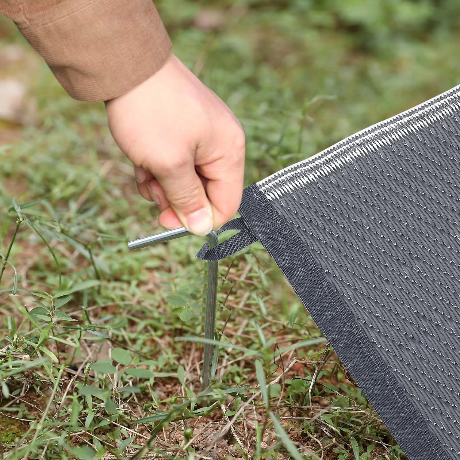 Outdoor Patio Rug Plastic Straw Rug RV camping Waterproof Reversible Carpet Mat