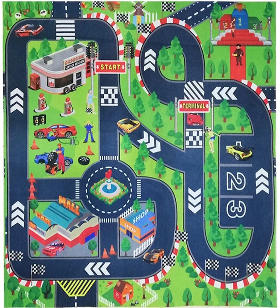 Mat for Cars, Play Mat for 27.5 x 31.5 Inches, Great for Playing with Cars an…