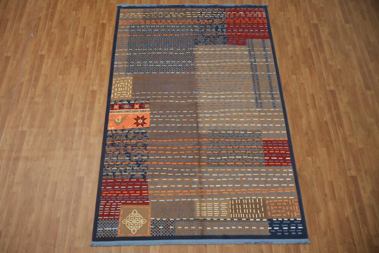 Artisan Patchwork Area Rug 6×9 Ft Geometric Modern Wool Carpet Reproduction Rug