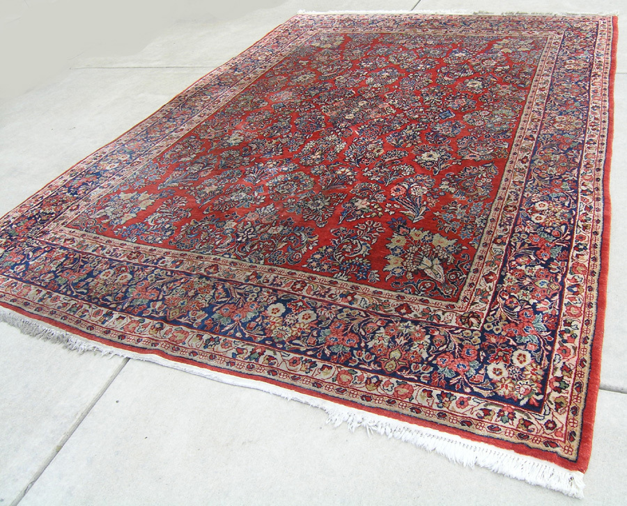Antique Room Size Sarouk Oriental Rug Carpet 8’8″ x 11’10 Perfect