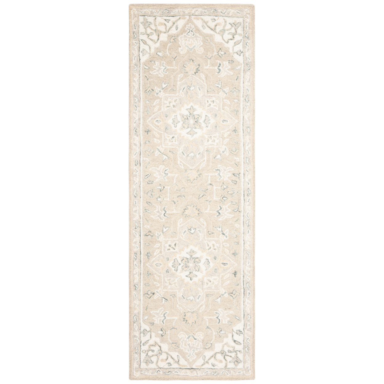 SAFAVIEH Micro-Loop MLP505F Light Grey / Ivory Rug