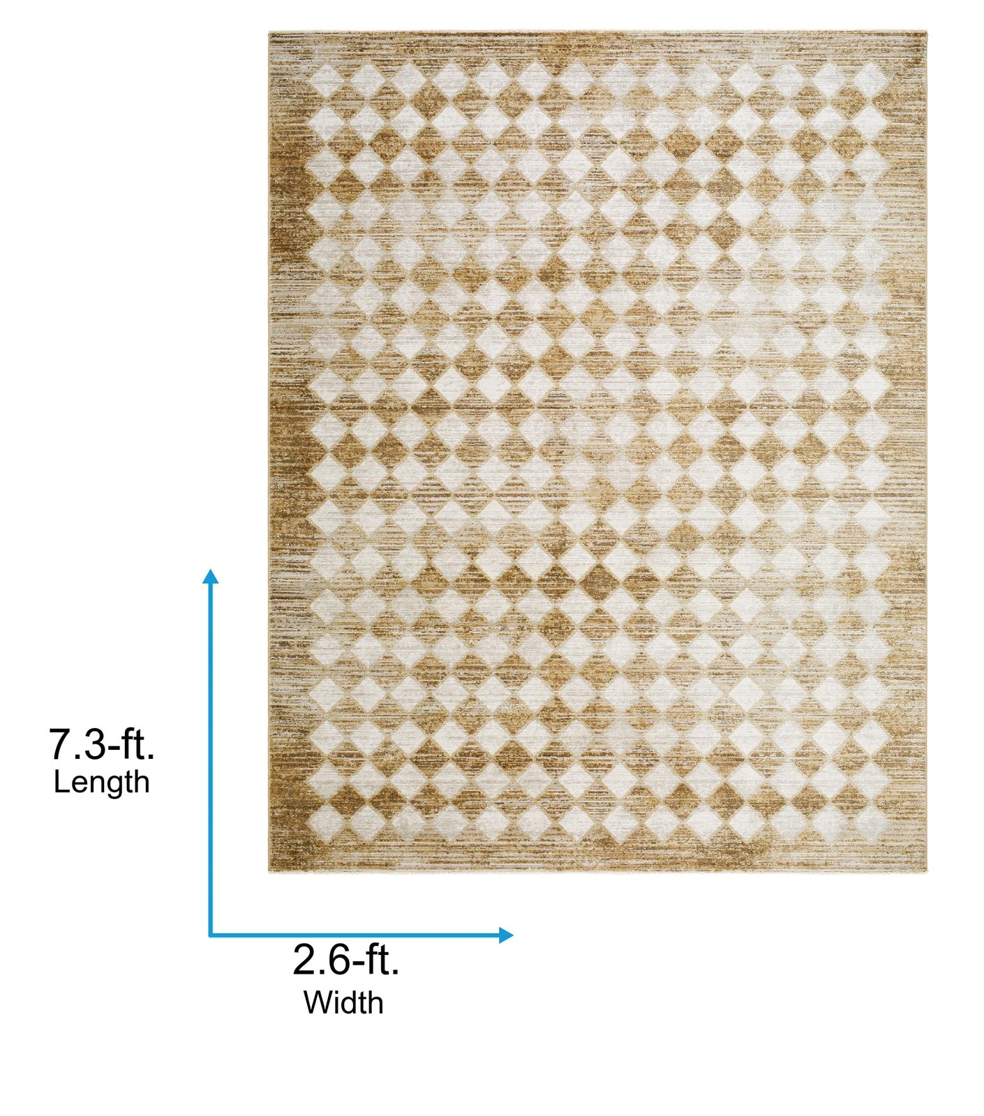 Livabliss X Galey Alix Myrtle Avenue V Vintage Checkerboard Area Rug 26 X 73 3