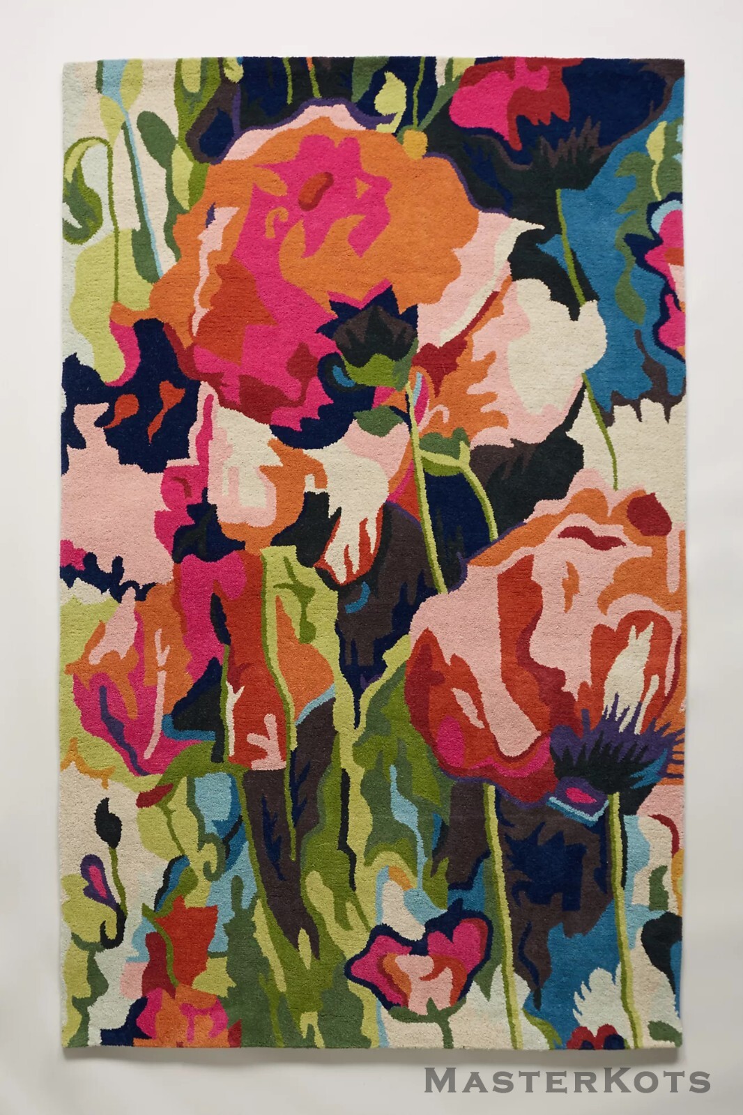 Briant Floral Multicolored Modern Hand-Tufted 100% Wool Area Rug Carpet