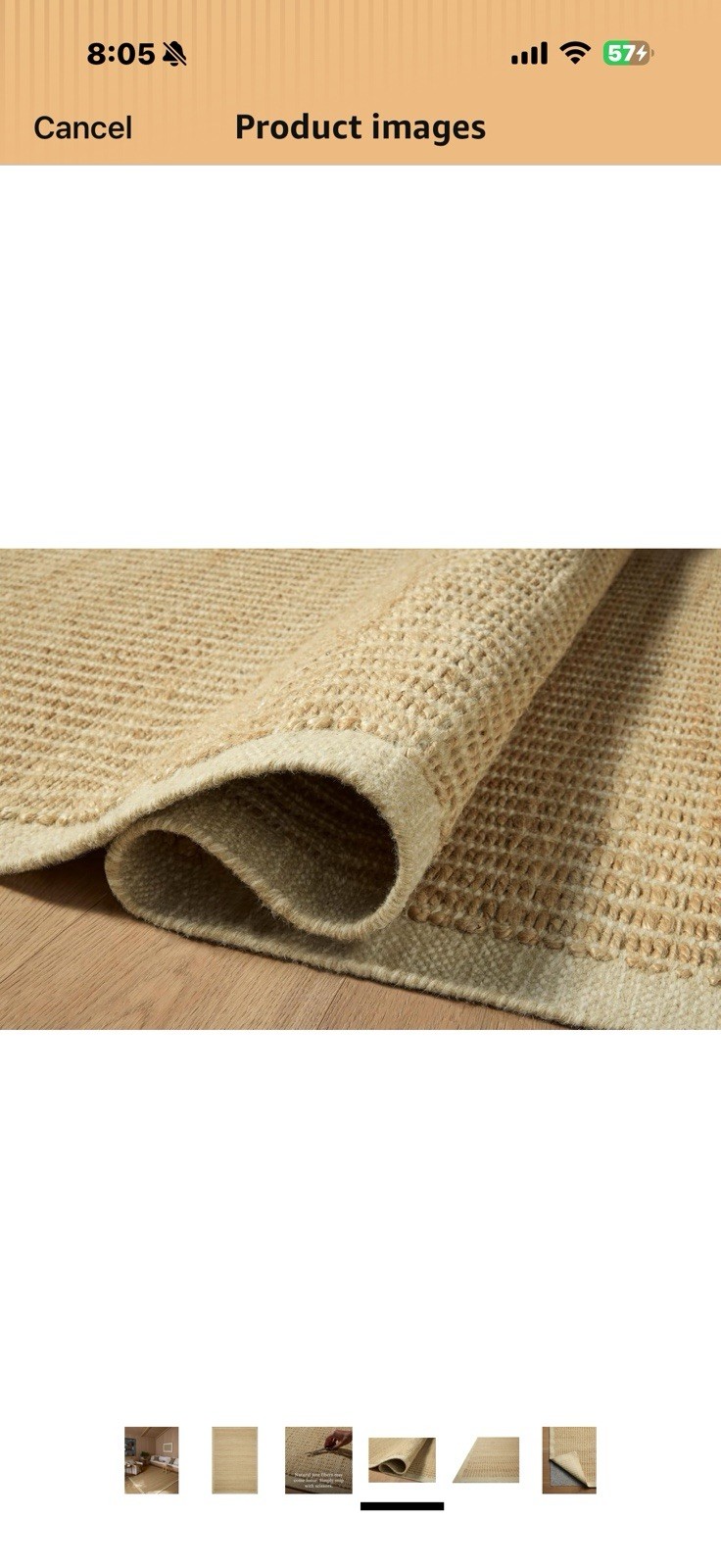 Loloi Amber Lewis Lilah Collection LIH-01 Natural/Antique Ivory 5′-0″ x 7′-6″