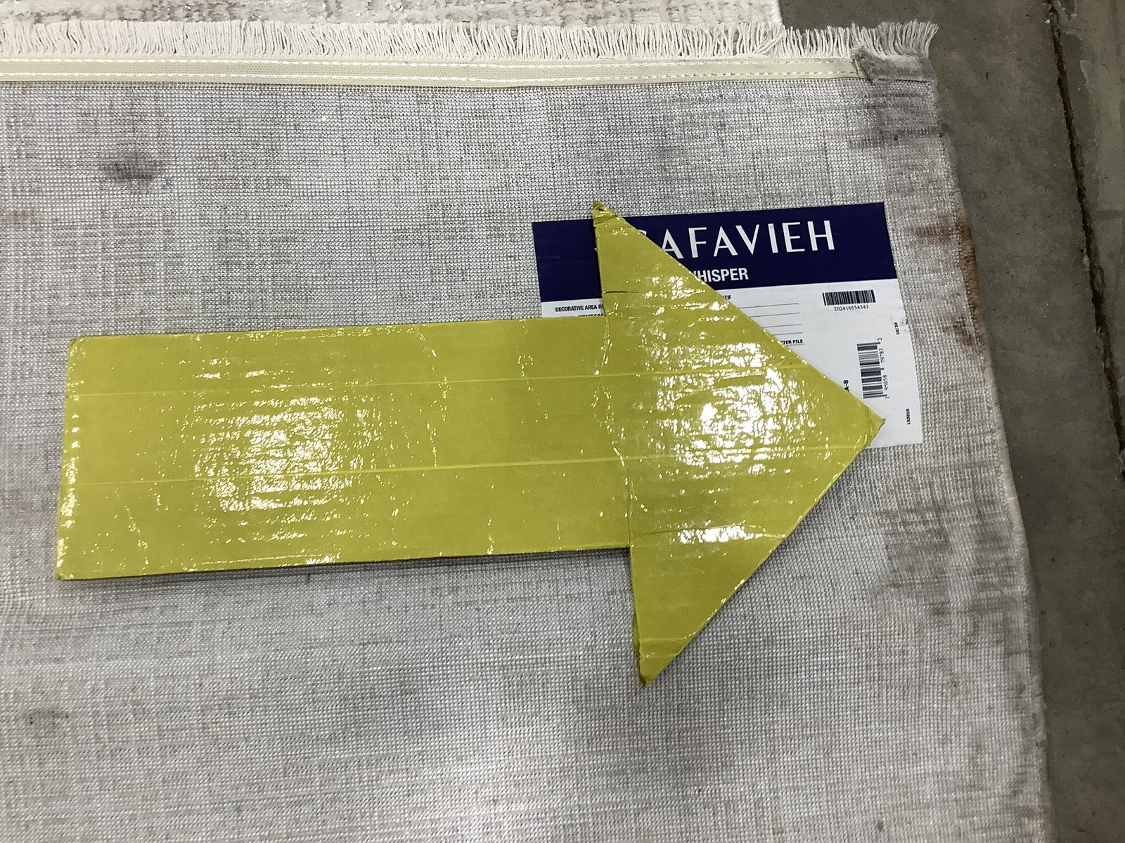 IVORY / IVORY 8′-0″ x 10′-0″ Stained Rug, Reduced Price 1172683079 WHS560A-8