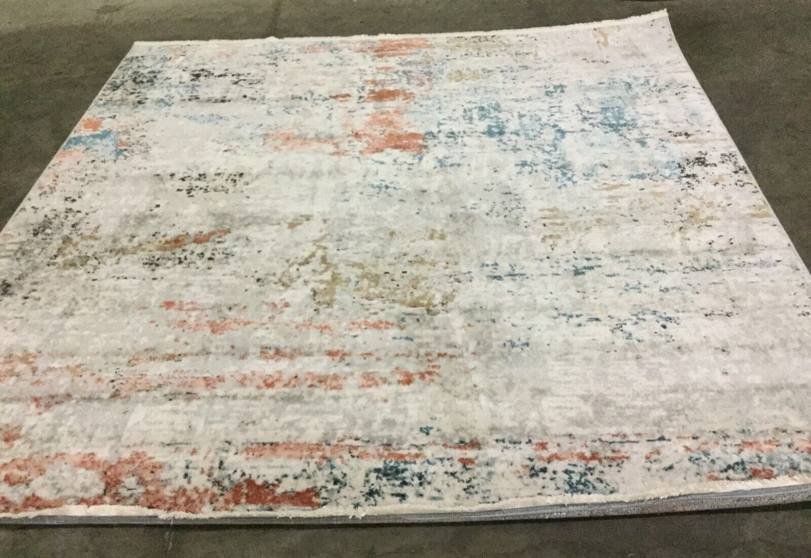 GREY / GOLD 6′-7″ X 6′-7″ SQ Flaw in Rug, Reduced Price 1172660889 SHV723G-7SQ