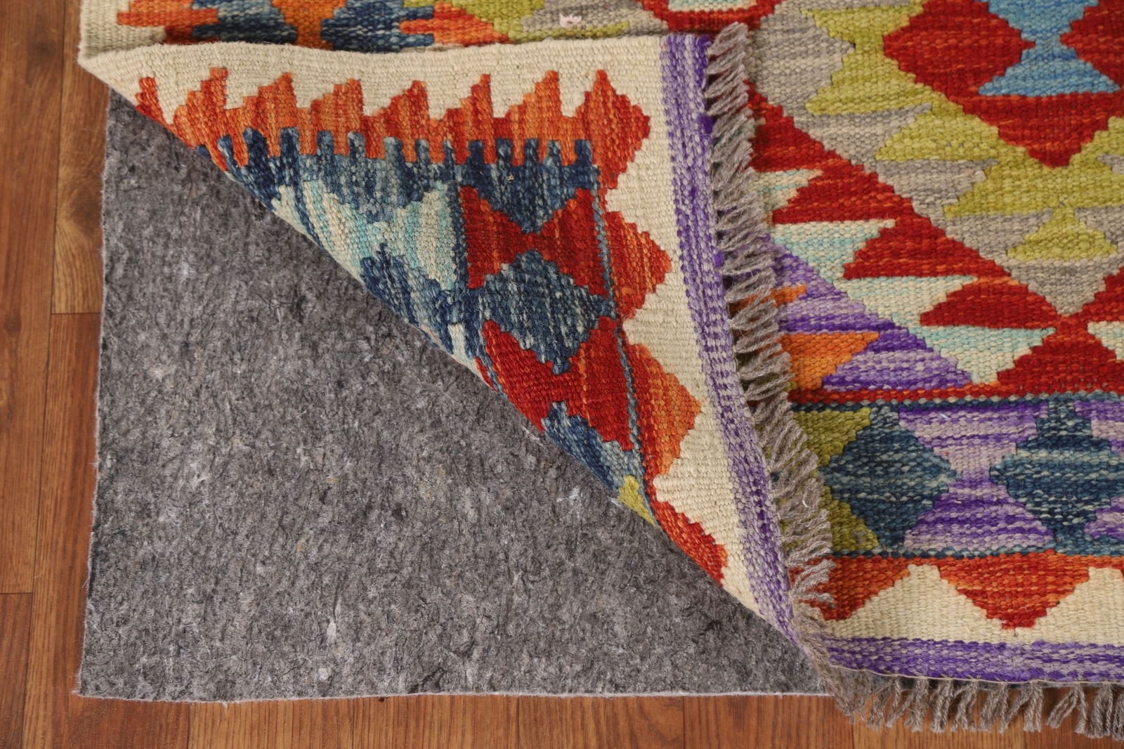 Colorful Kilim Rugs Rectangle Flatweave Pile Wool Kelim Carpets 3×5 ft