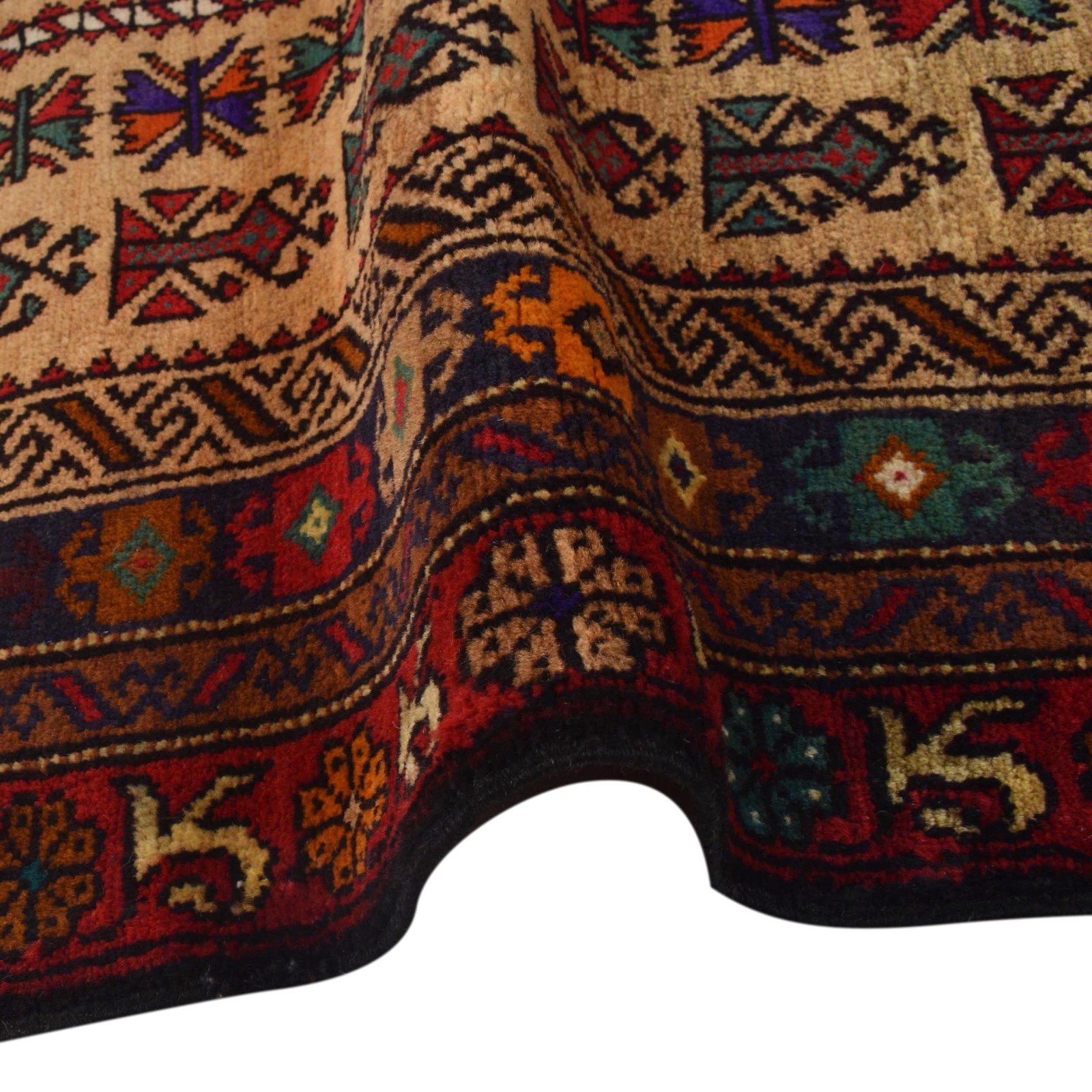 Tribal Area Rug Afghan Prayer Carpet 100% Woolen Rug, Handmade 2’8×4’8 ft G35863