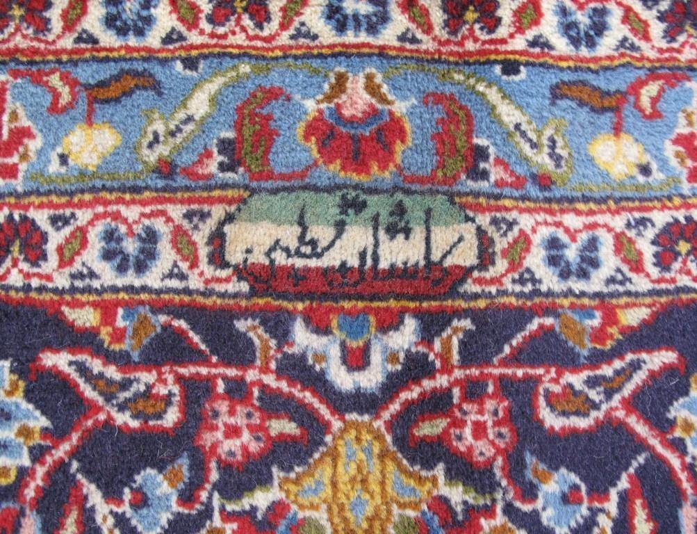 10′ x 13′ Rose Red Perssiaan Signed Kashhan Rug 81329