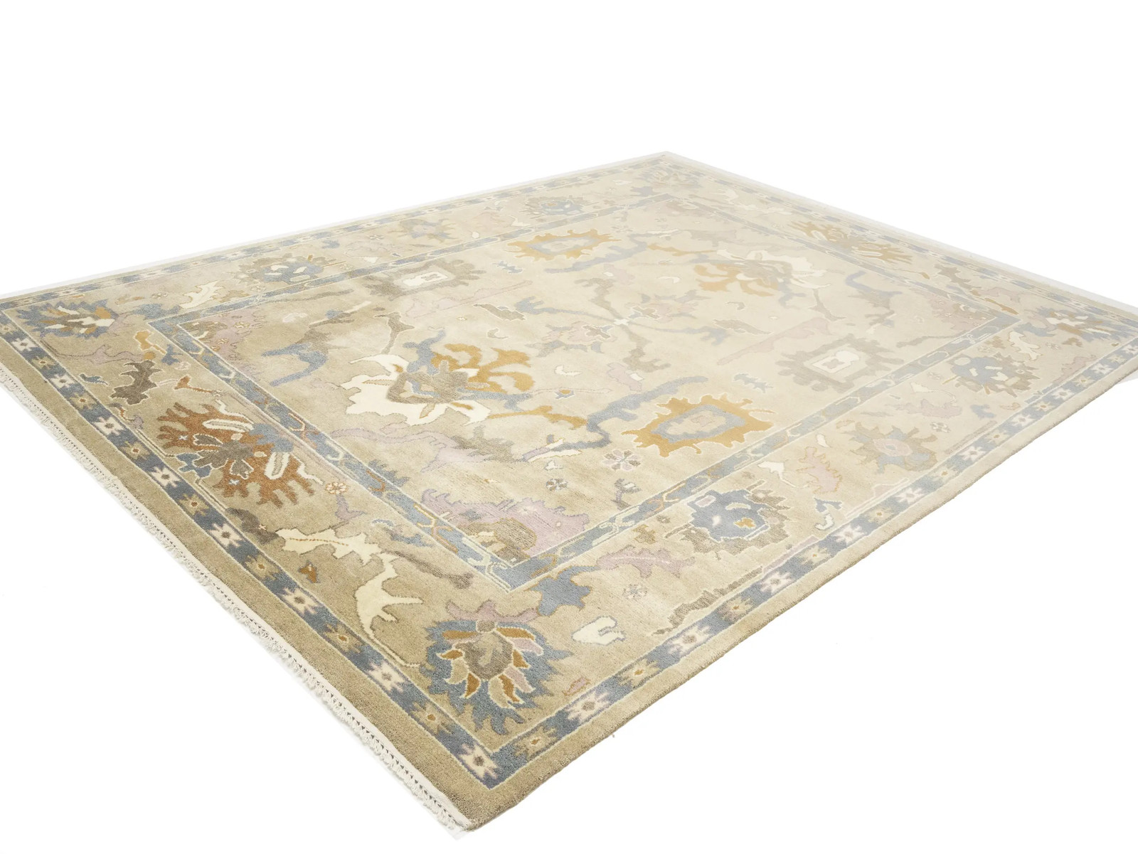 9X12 Handmade Floral Colorfast Oushak Chobi Oriental Area Rug Decor Carpet