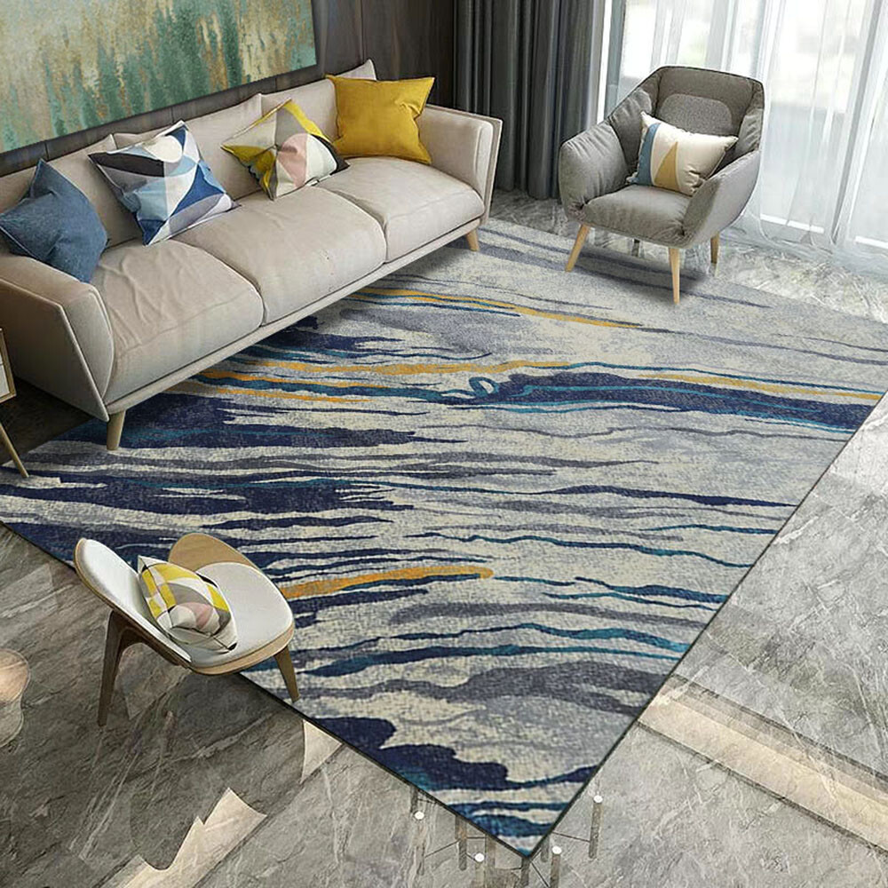 Rug Large Carpet Mat Rectangular Bedroom Non-slip Creative Table Carpet Mats 1pc