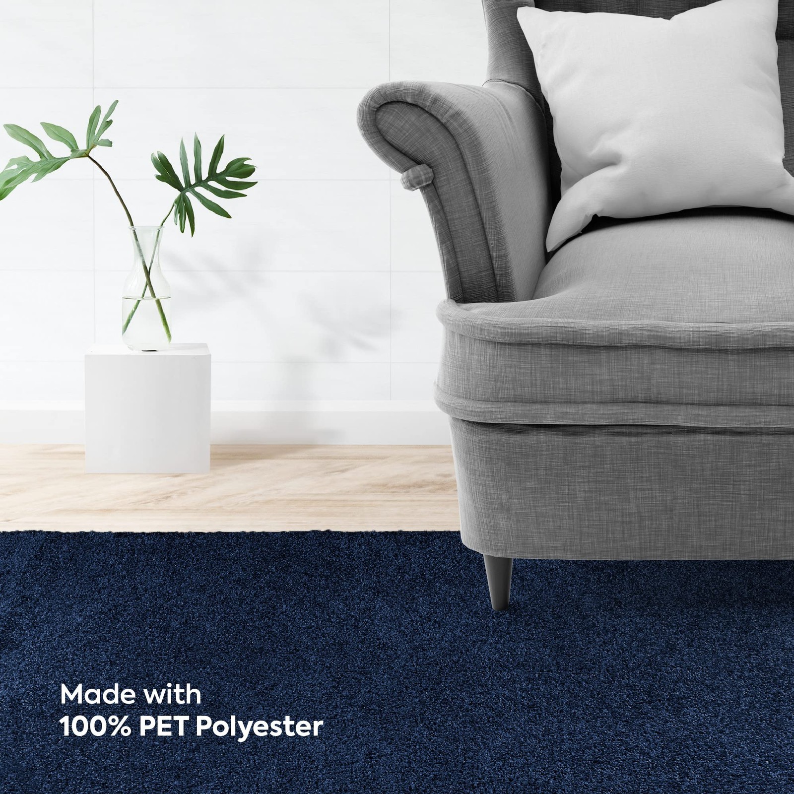 Furnish My Place Modern Indoor/Outdoor Commercial Solid Color Rug – 2 X 8 Oval