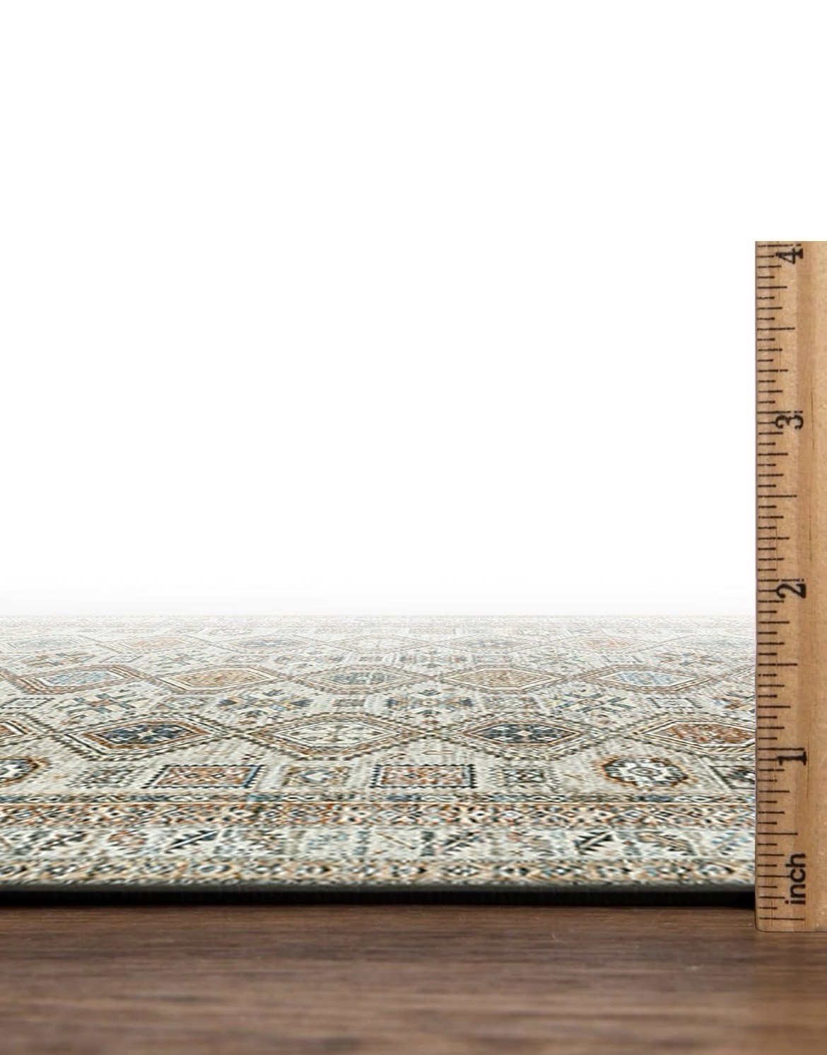 9’-7”x14’ Rug Machine Washable Area Rug with Non-Slip Backing Beige Multi