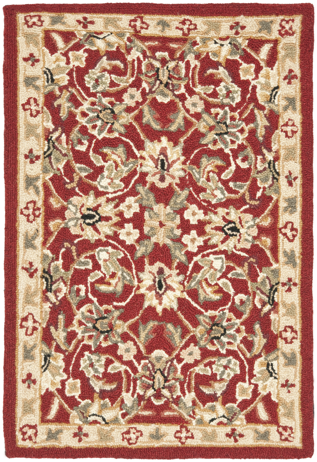 Safavieh Chelsea BURGUNDY / IVORY 1′-8″ X 2′-6″ Area Rug – HK78B-2