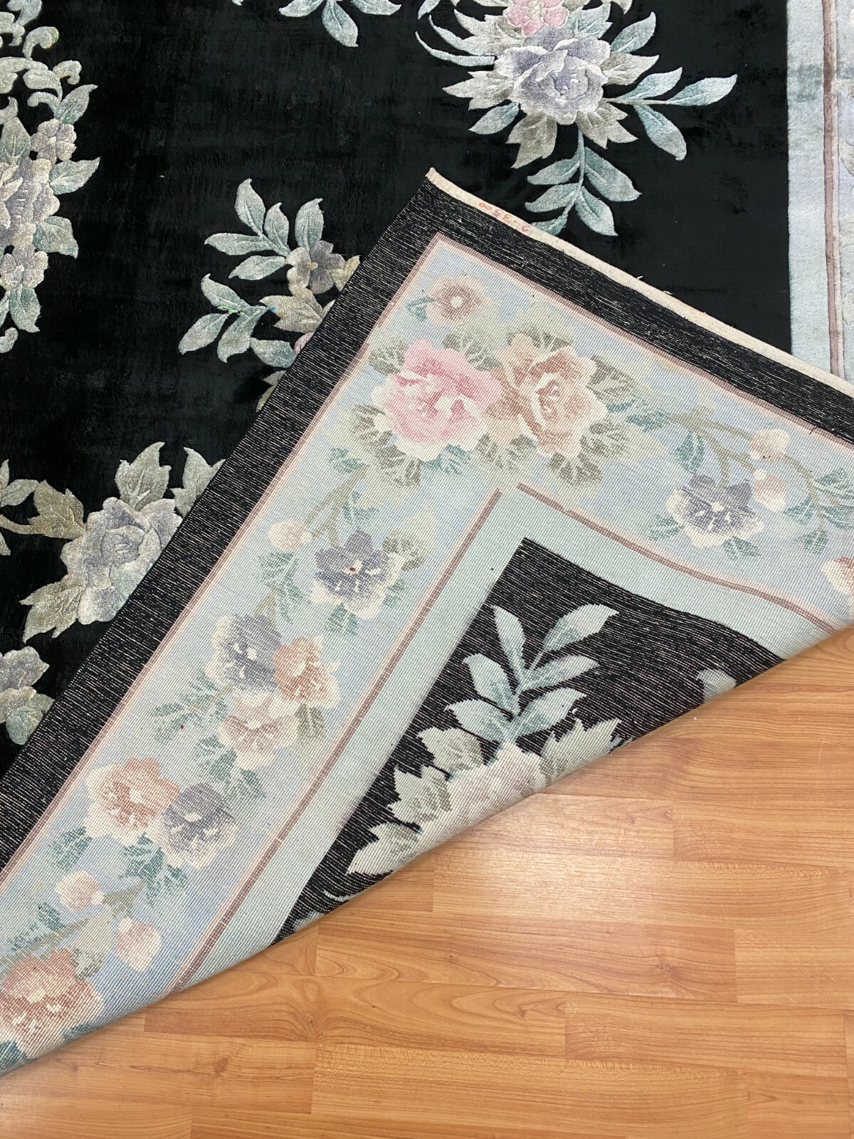8′ x 10’9″ Chinese Aubusson Oriental Rug – Full Pile – Hand Made – 100% Silk