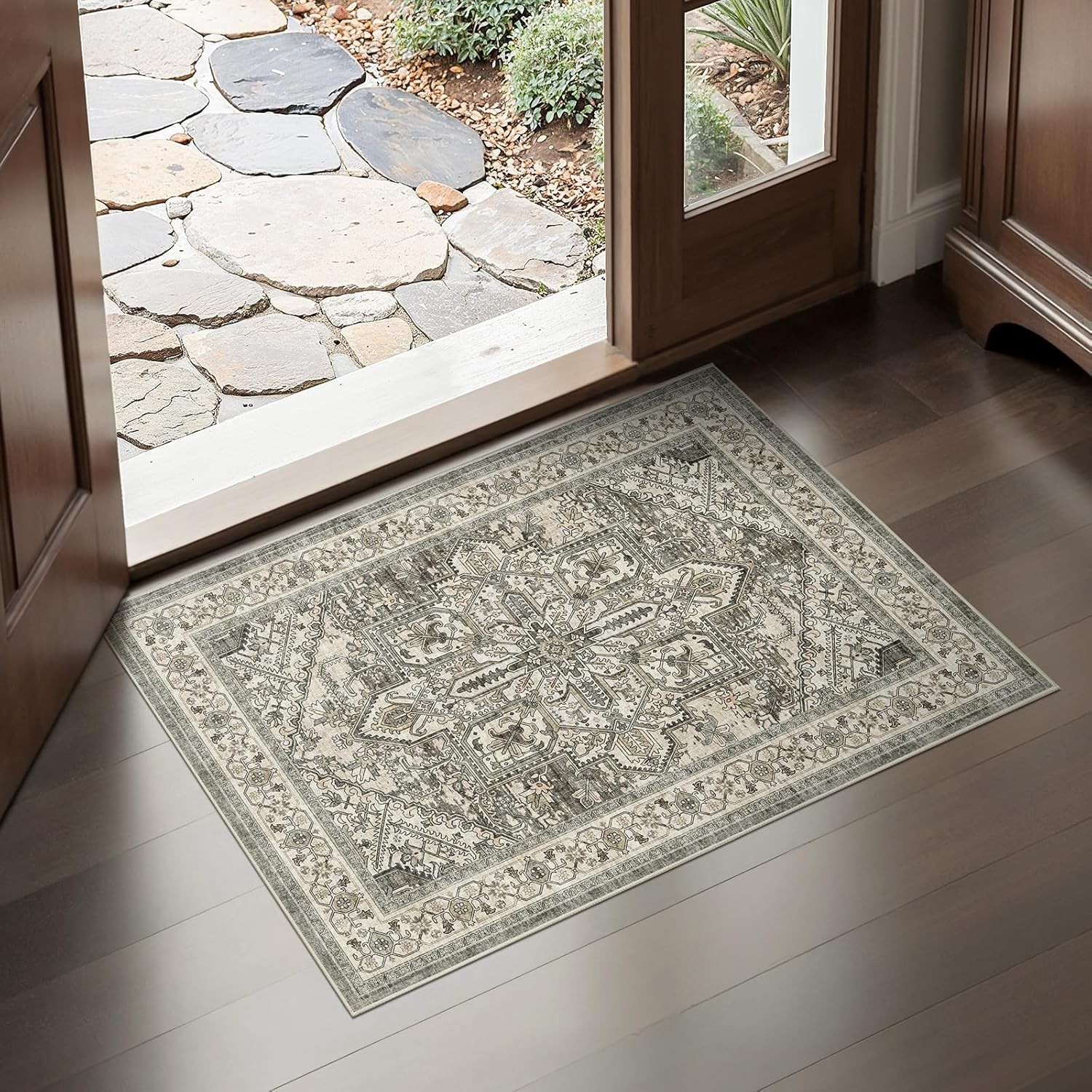 Indoor Door Mat, Entrance Mat 2×3 Machine Washable Rubber Backing Entry Mats