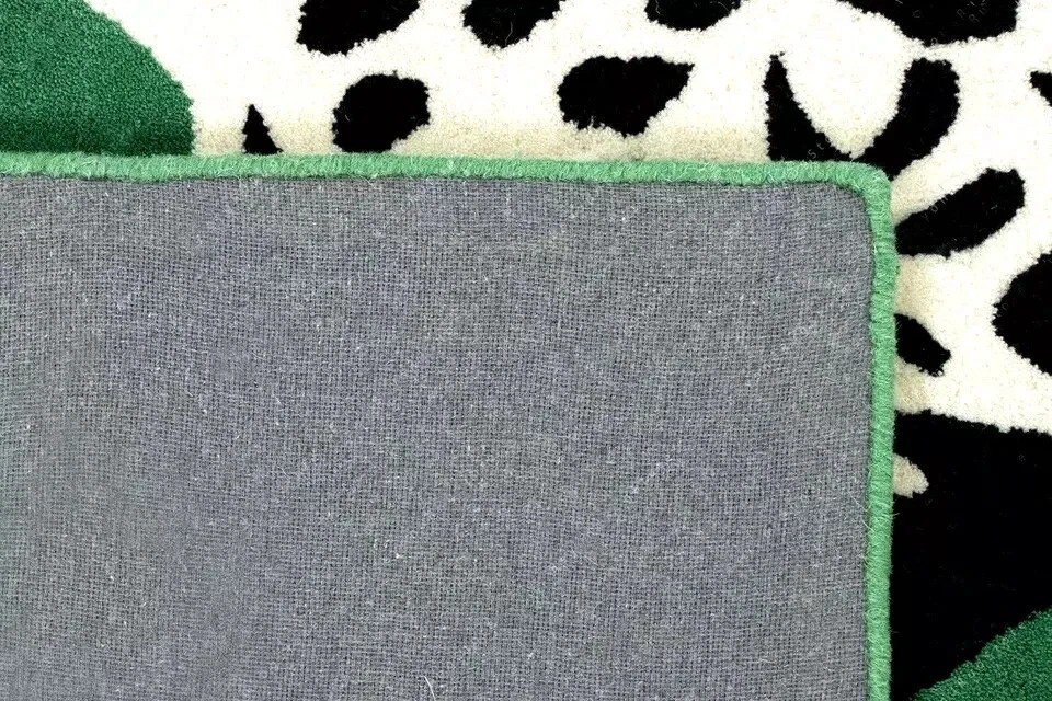 Climbing Leopard Hand Tufted Rug Bedroom Rugs Kids Room Green Color Area Carpet