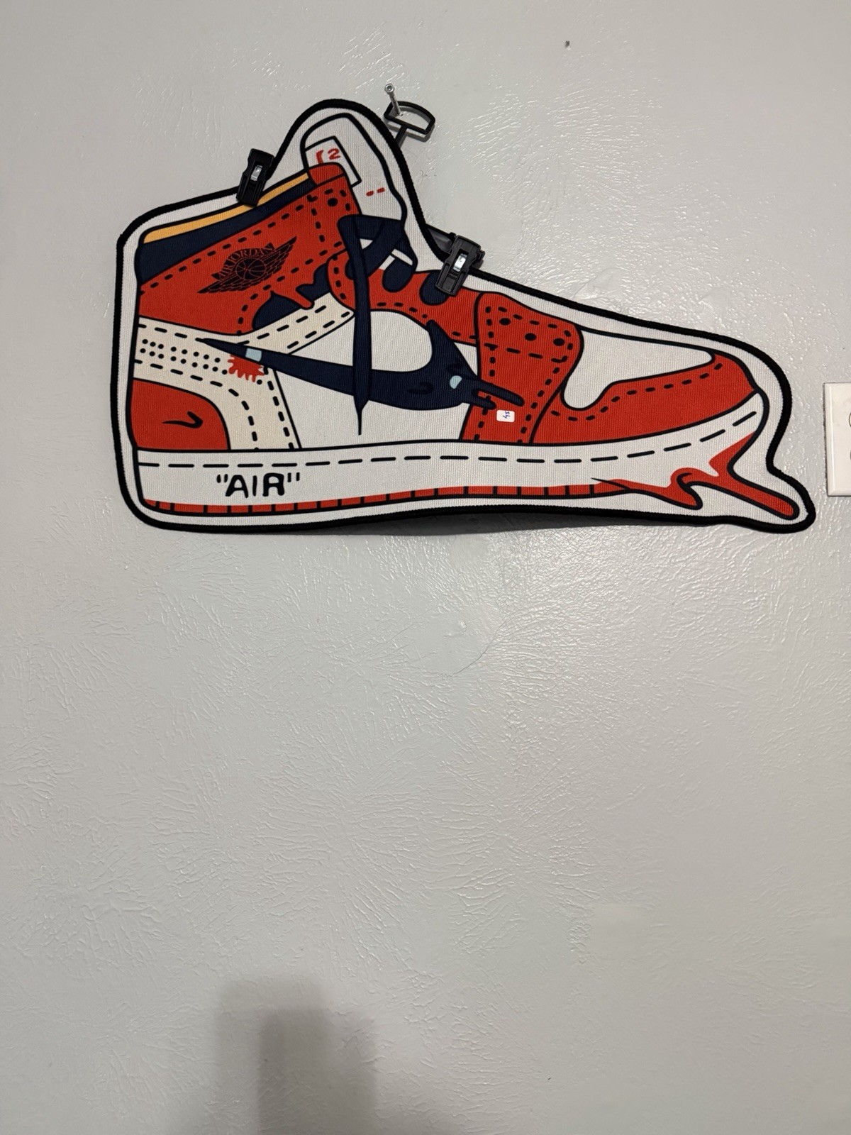 Nike Air Jordan Sneaker Graphic Shoe Rug/Room Decor 31×19 In. Custom Made NEW