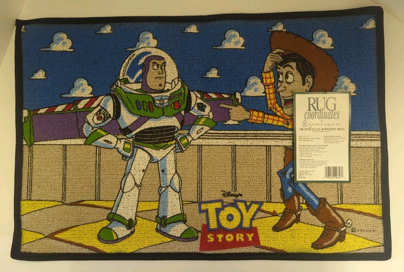 Toy Story Rug Mat by Crown Crafts Buzz & Woody SR-24-B w/tag 18″ x 27″ – NOS!