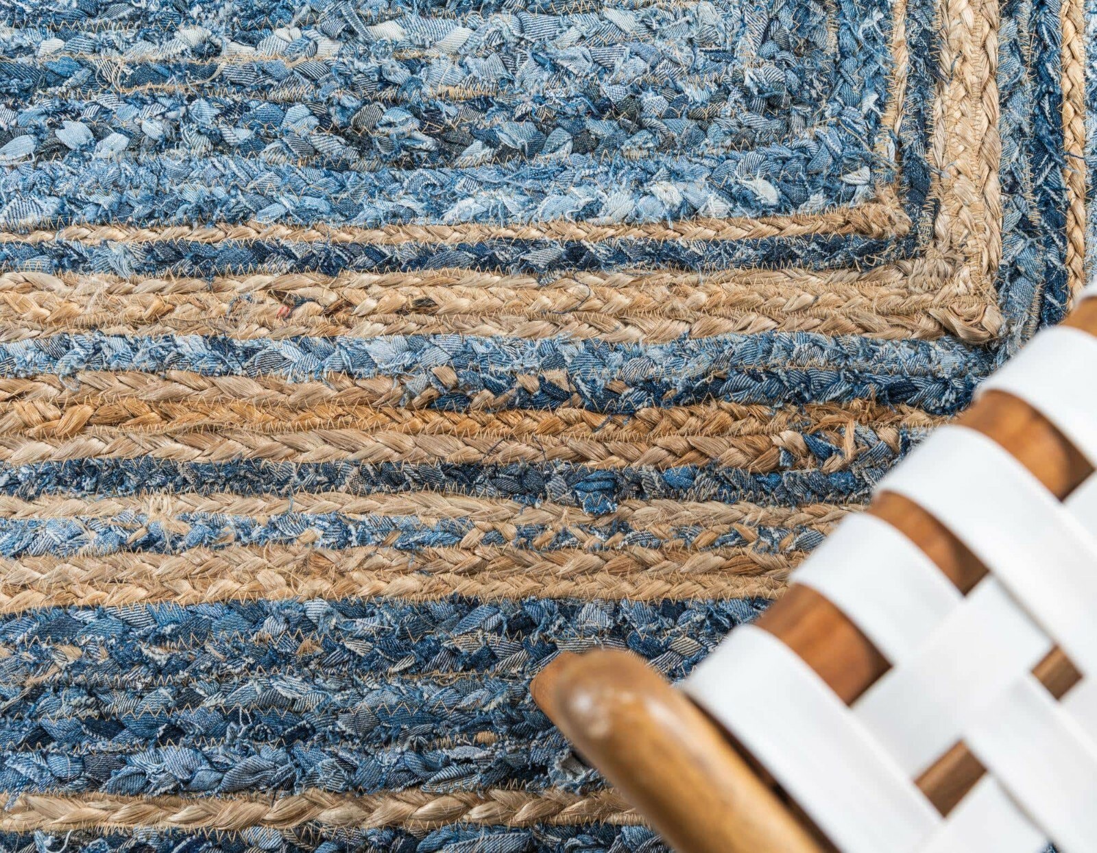 Rug 100% Natural Denim Jute Handmade Rug area carpet rustic look modern rugs