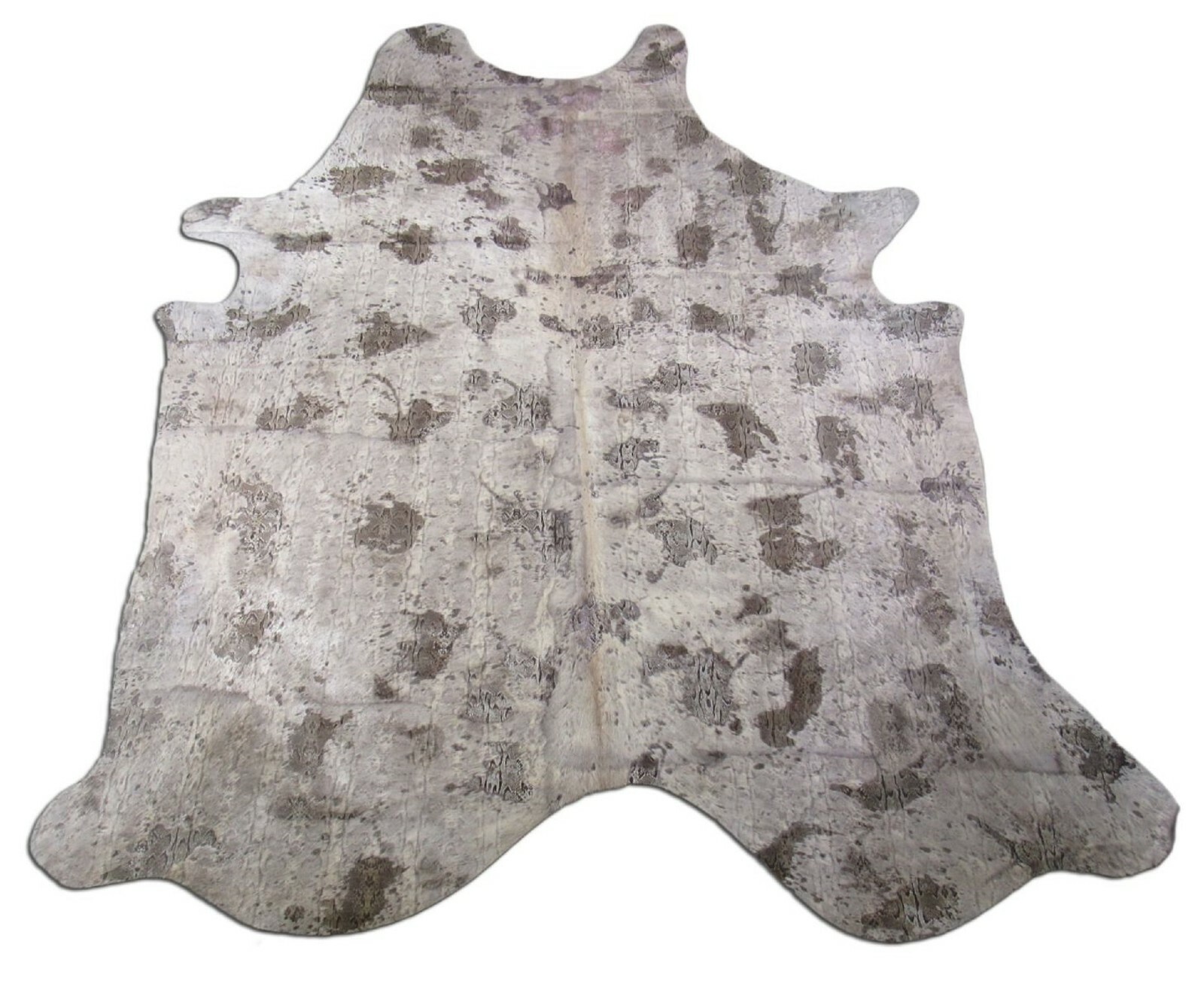 Snake Acid Washed Cowhide Rug Size: 8×6.5 feet A-1458