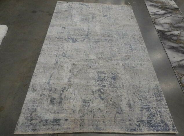 GREY / BLUE 5′ X 8′ Back Stain Rug, Reduced Price 1172623389 WNTB355F-5