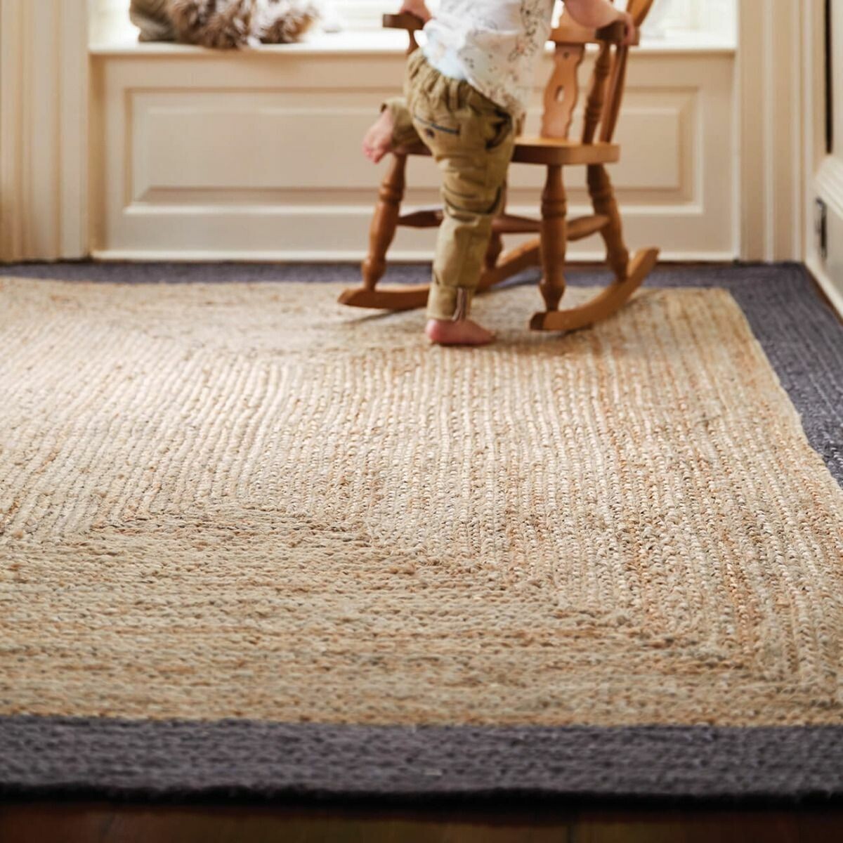 100% natural jute rug rectangle home decorative eco friendly handmade floor mat
