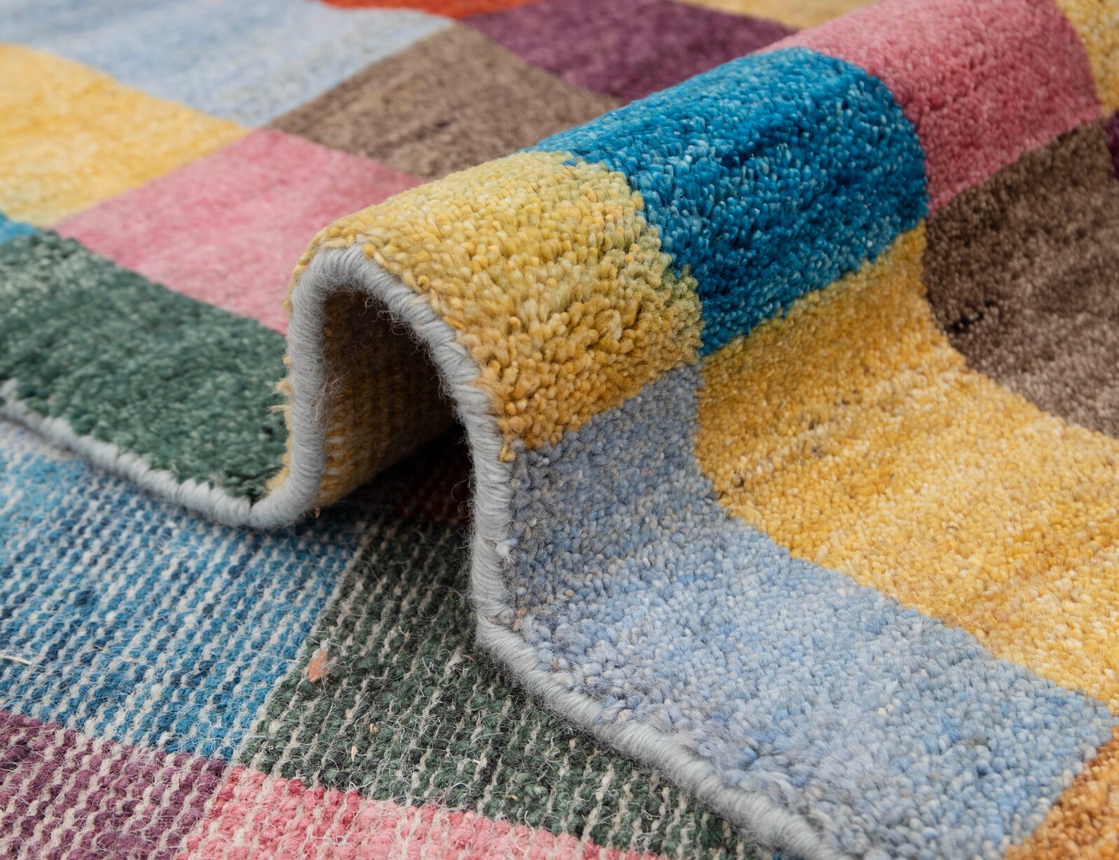 Colorful Geometric Look Soft Wool Hand Woven Bohemian Decor Inspired Boho Rug |