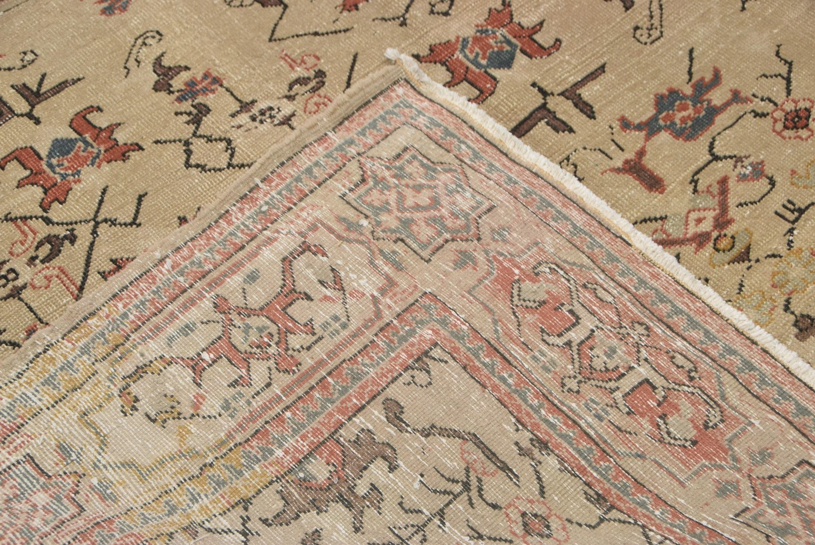 6,2×9 ft Turkish Rug, Large Vintage Rug, Brown Abstract Rug