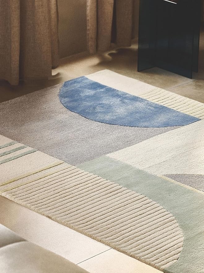 Hand Tufted Carpet Pure Soft Wool Non Durable Easy to Clean Floor Area Ru