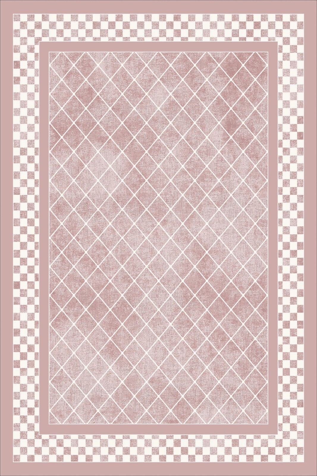 Modern Design Pink Latex Water Resistant Washable Area Runner Rug