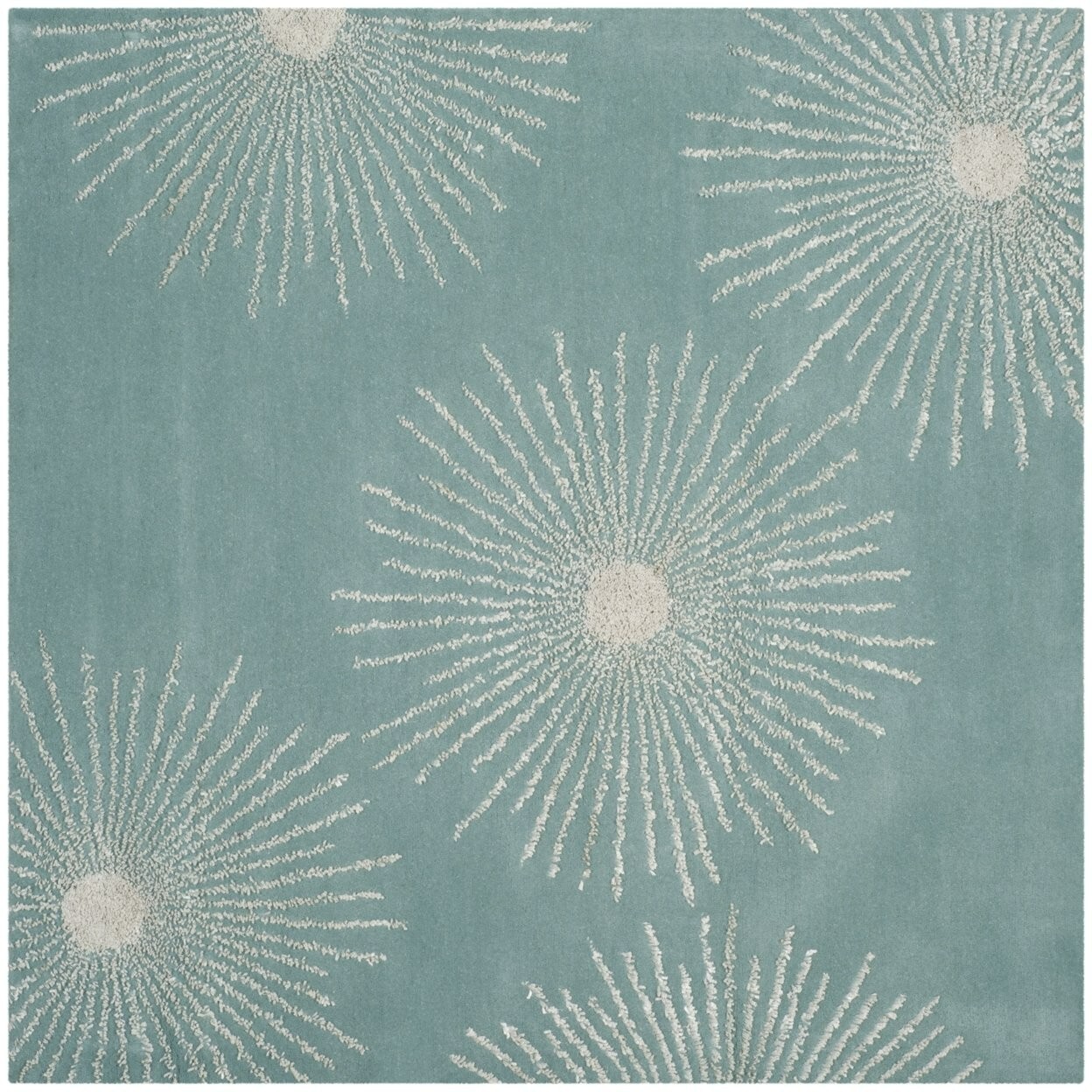 SAFAVIEH Soho SOH712T-4 Handmade Light Teal / Multi Area Rug 3.5’x5.5′ $104.99