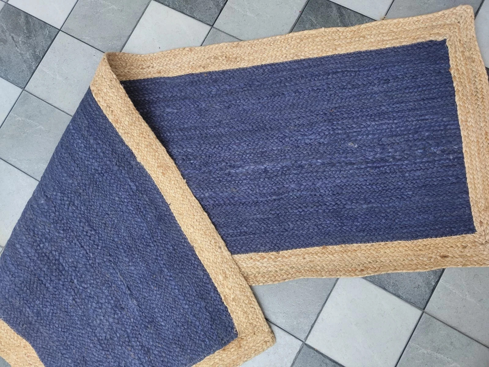 Jute Floor Rug Rugs Handwoven Natural Braided Boho Farmhouse Carpet For Bedroom
