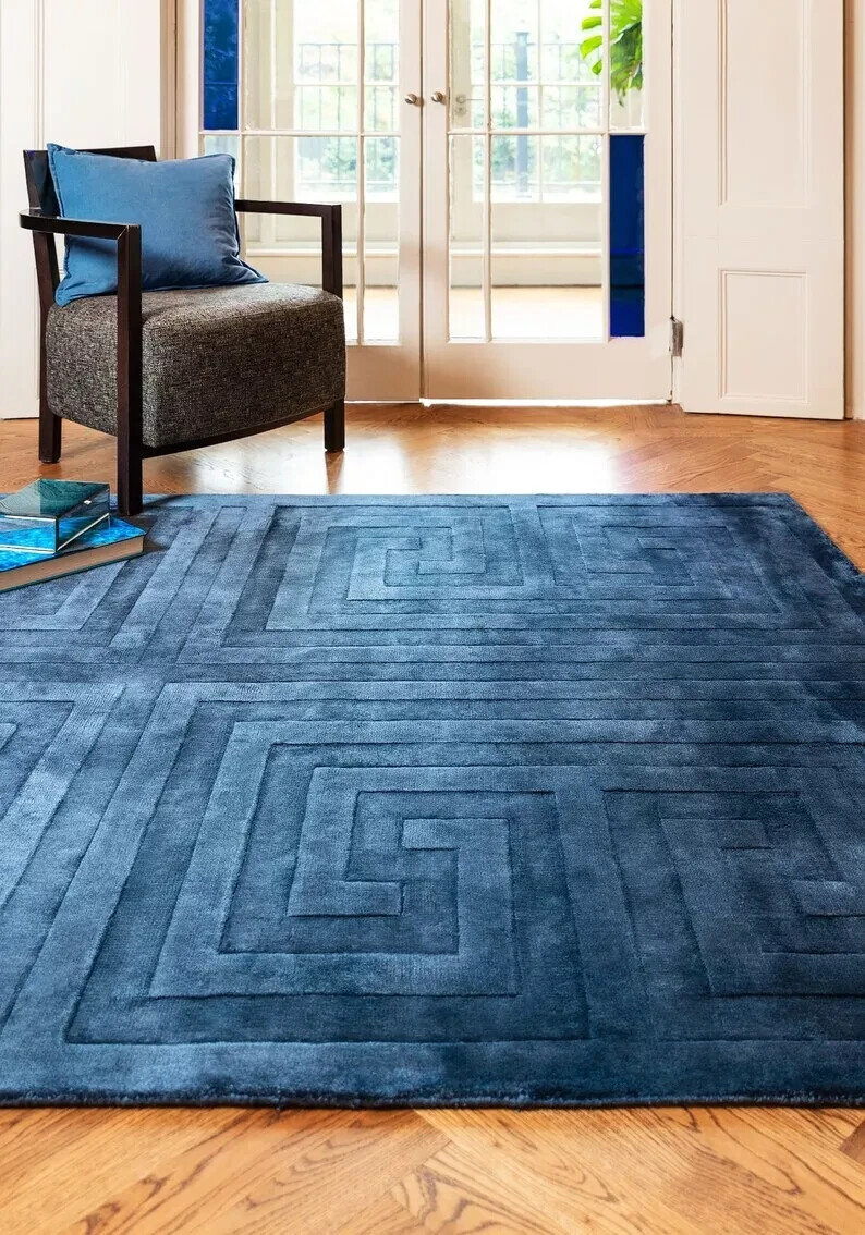 Luxurious Handmade Woolen Tufted Area Rug For Living Room Rug 5X8 6X9 8X10 FEET