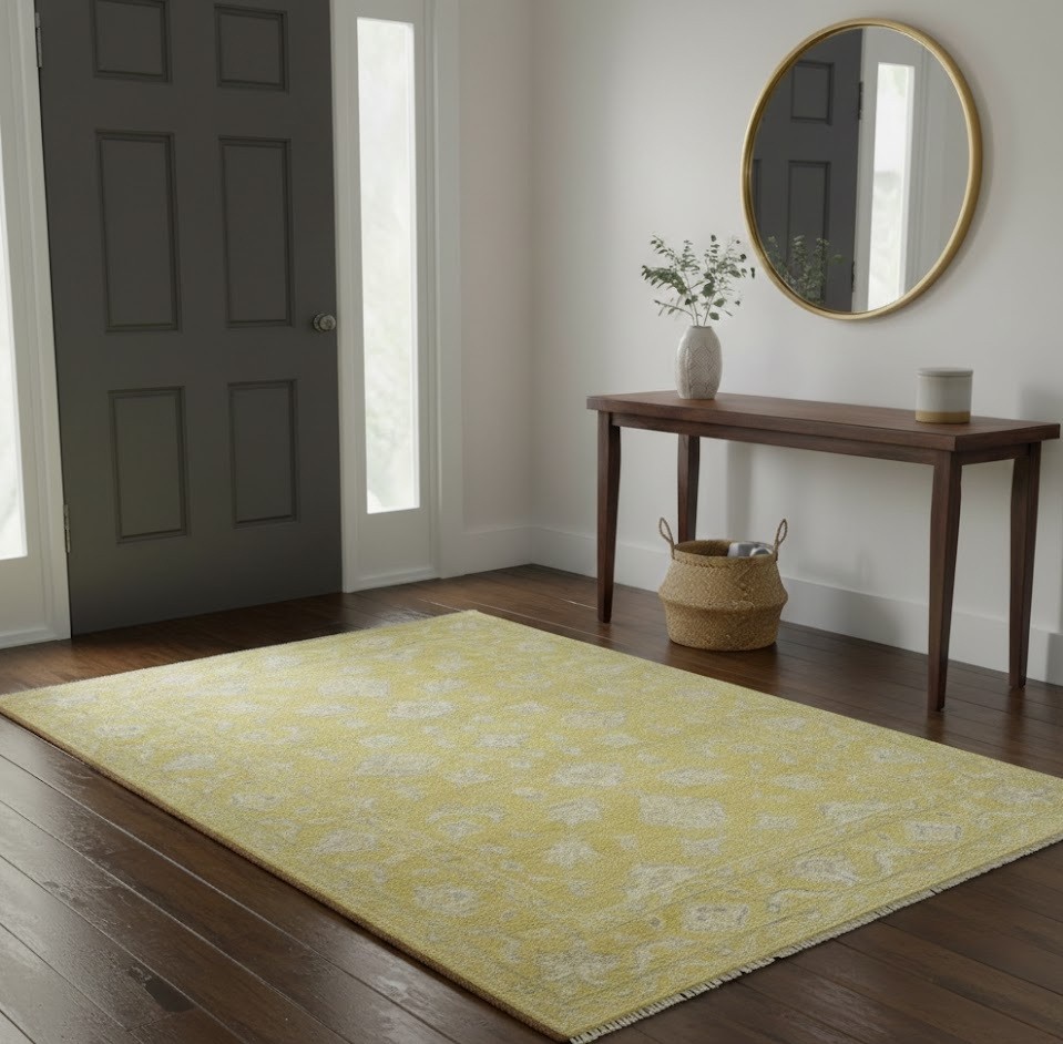 Floral Transitional Wool Oriental Area Rug Bedroom Decor Carpet 4x6ft