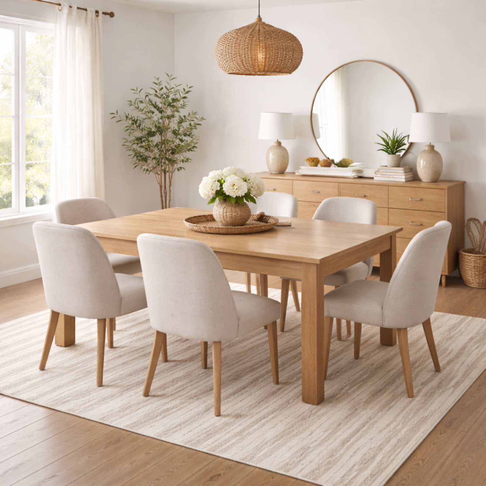 Hand Tufted NZ Wool Area Rug Modern Neutral Striped Carpet Living Room 8×10,9×12