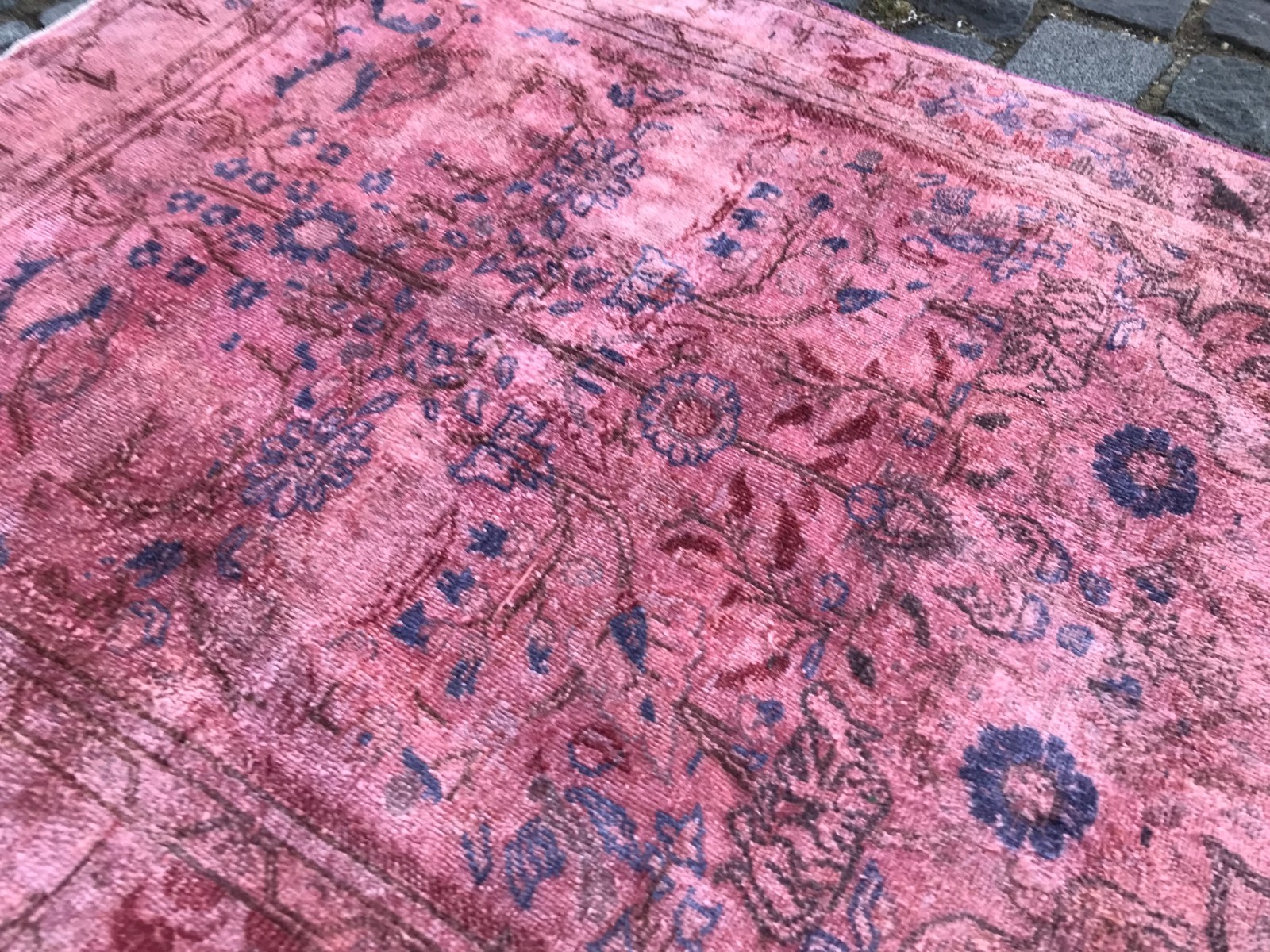 Bohemian Area Rug Handmade Wool Rug Turkish Vintage Traditional Rug 2,8 x 4,0 ft