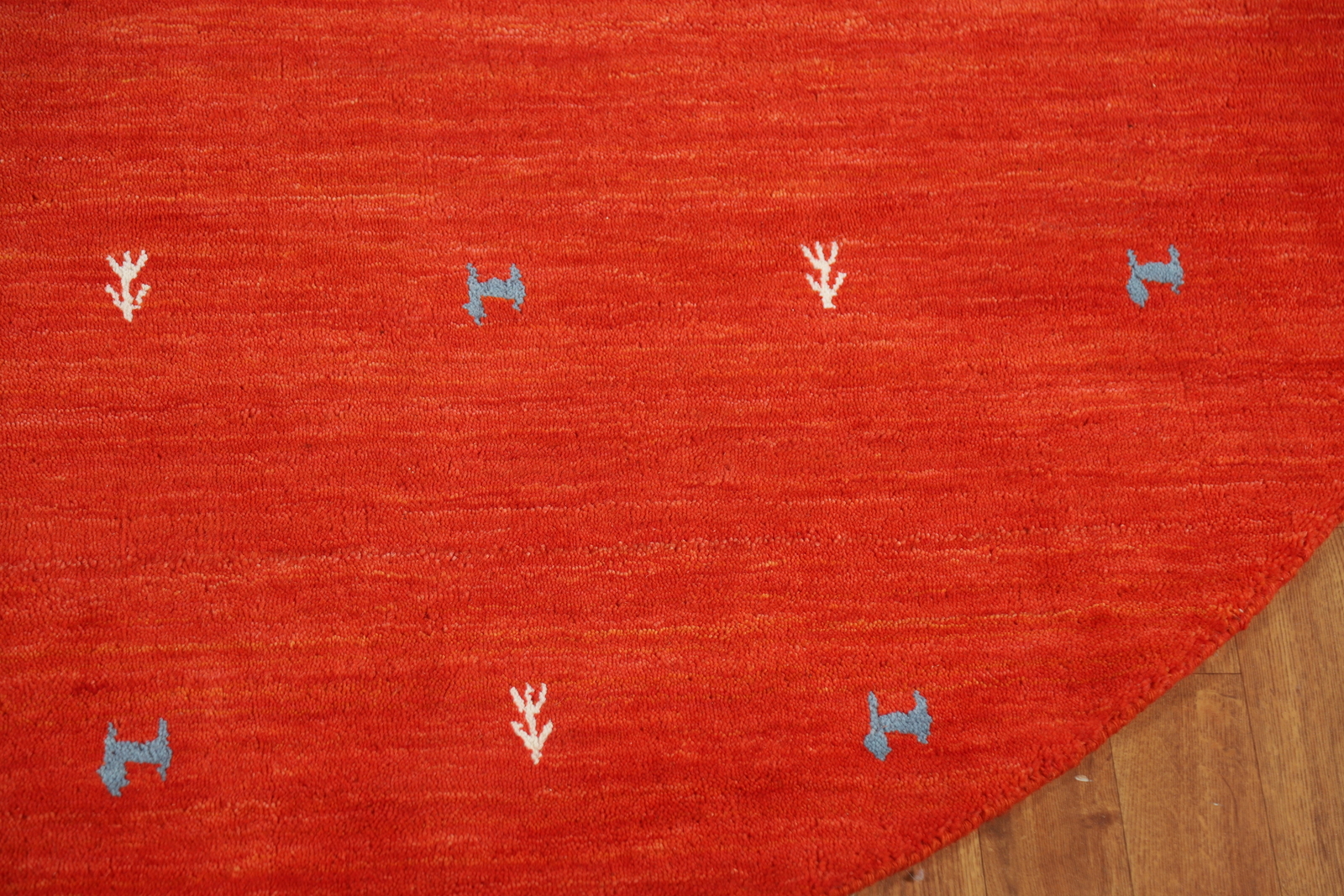 Durable and Stylish Hand-Knotted Gabbeh Tribal Style Round Rug 7×7 ft.